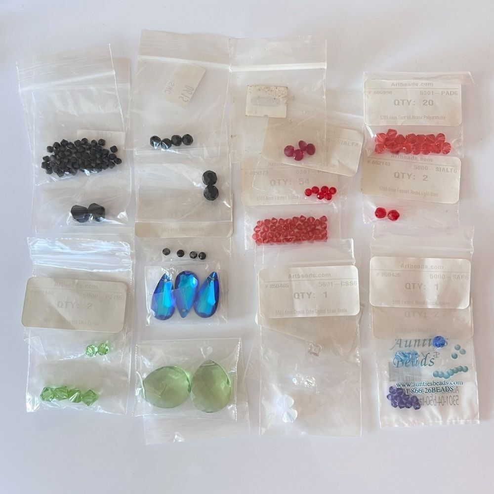 Crystal Beads Jewelry Making Supplies Lot